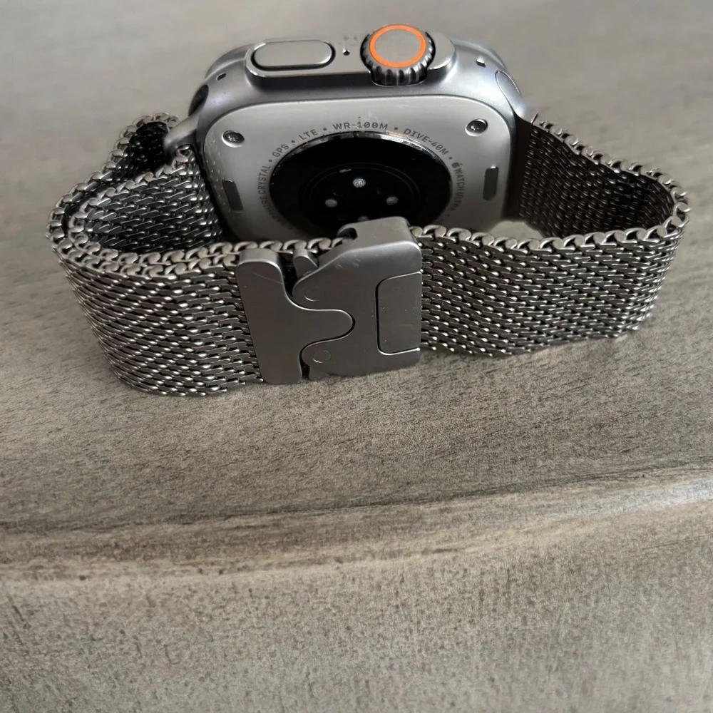 Apple Watch Ultra 2 49mm with Titanium Milanese Loop Band + Professional Band - Picture 3 of 5